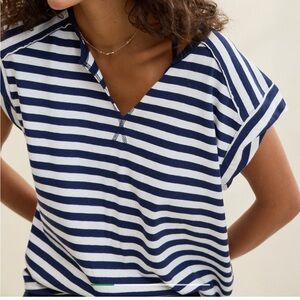Aerie Navy and White Striped Women's Top Size Medium, NWT
